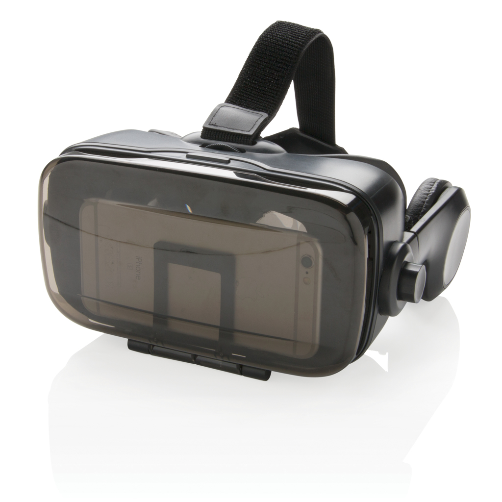 VR-Brille mit integriertem Kopfhörer VR-Brille mit integriertem Kopfhörer