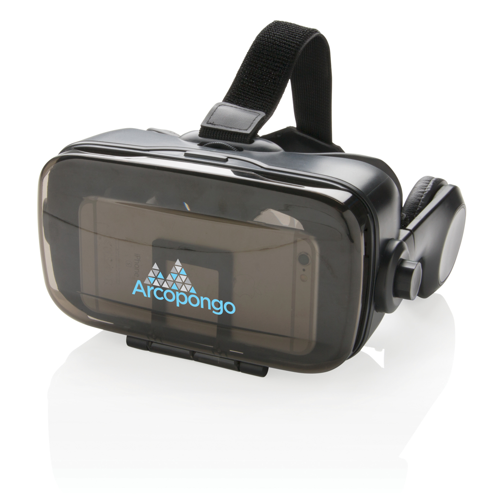 VR-Brille mit integriertem Kopfhörer VR-Brille mit integriertem Kopfhörer