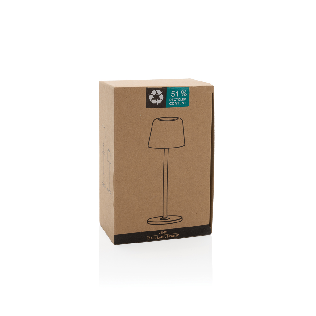 Zenic USB Tischleuchte aus RCS recyceltem Kunststoff