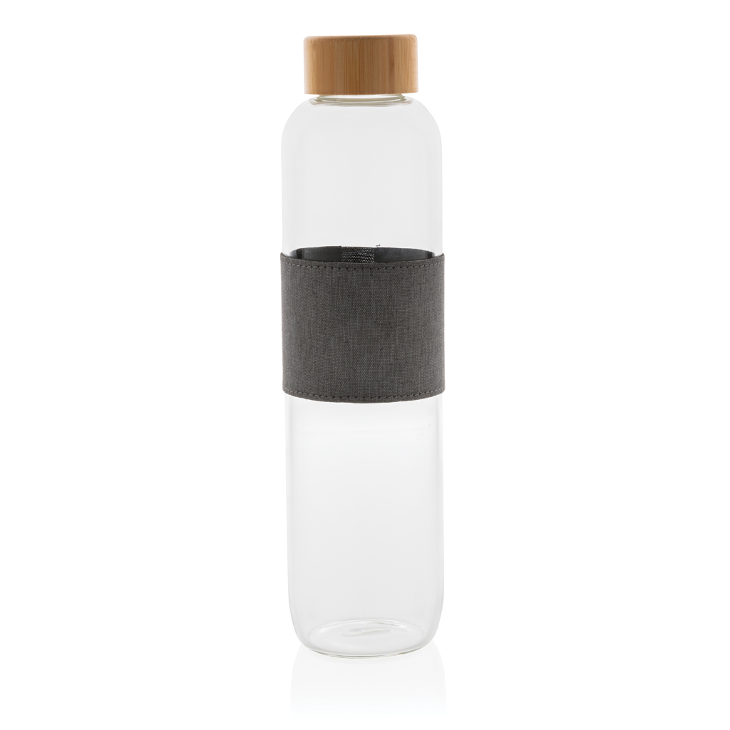 Impact Borosilikat-Glasflasche mit Bambusdeckel
