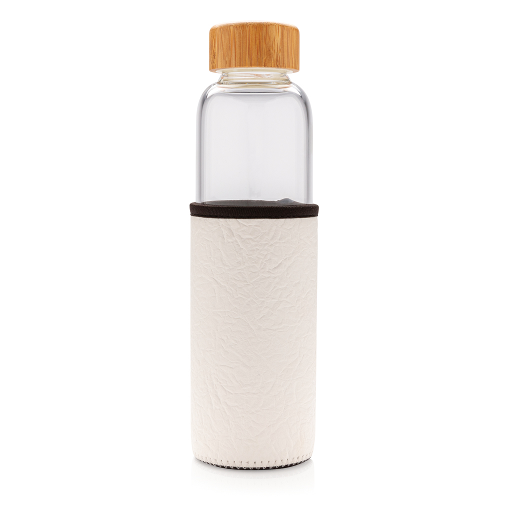 Borosilikat-Glasflasche mit struktriertem PU-Sleeve