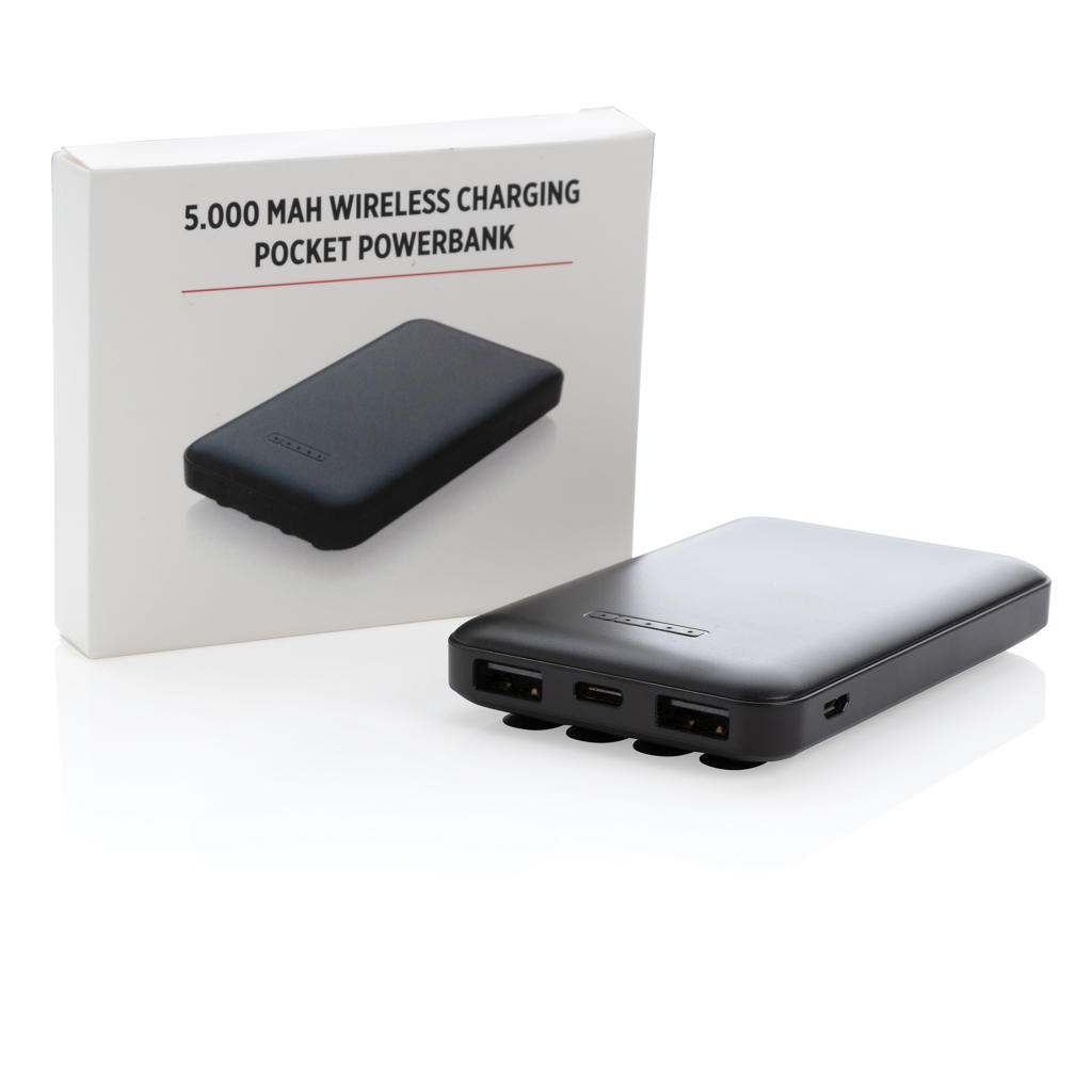 5.000 mAh Wireless Charging Pocket Powerbank 5.000 mAh Wireless Charging Pocket Powerbank