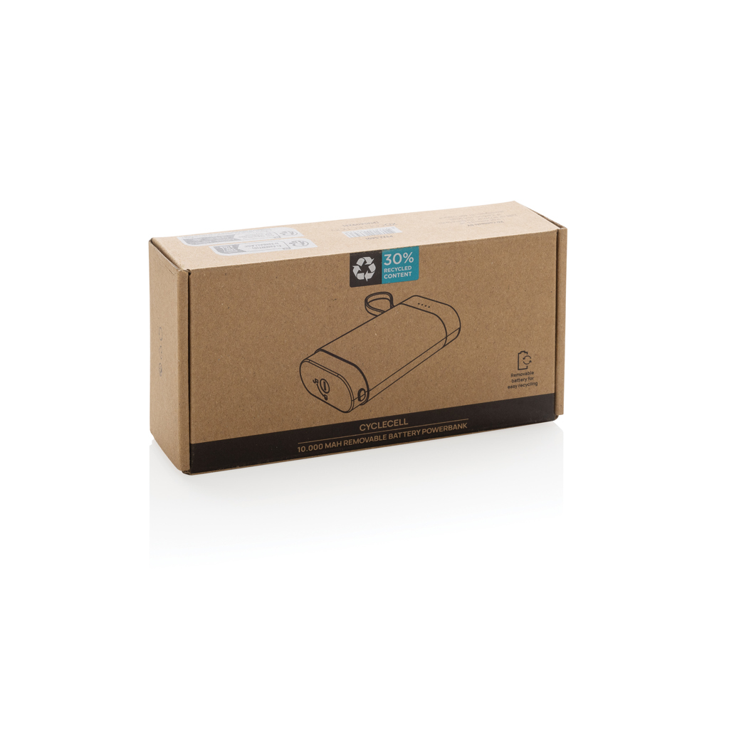 CycleCell 10.000mah Powerbank mit herausnehmbarer Batterie