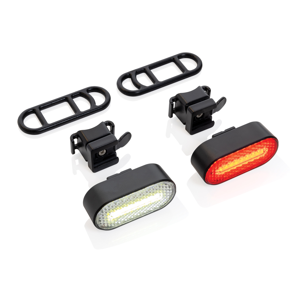 Lumino USB Fahrradlicht-Set aus RCS recyceltem Kunststoff