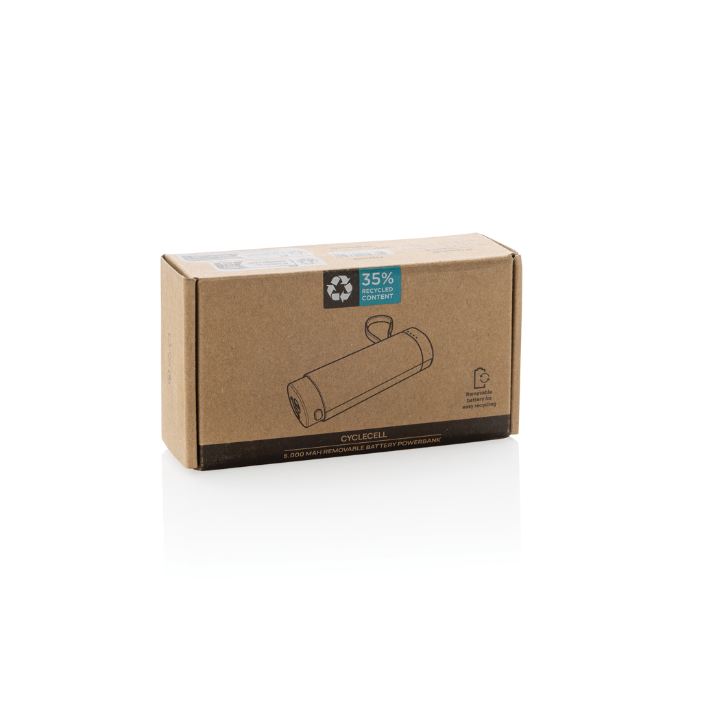 CycleCell 5000mah Powerbank mit herausnehmbarer Batterie