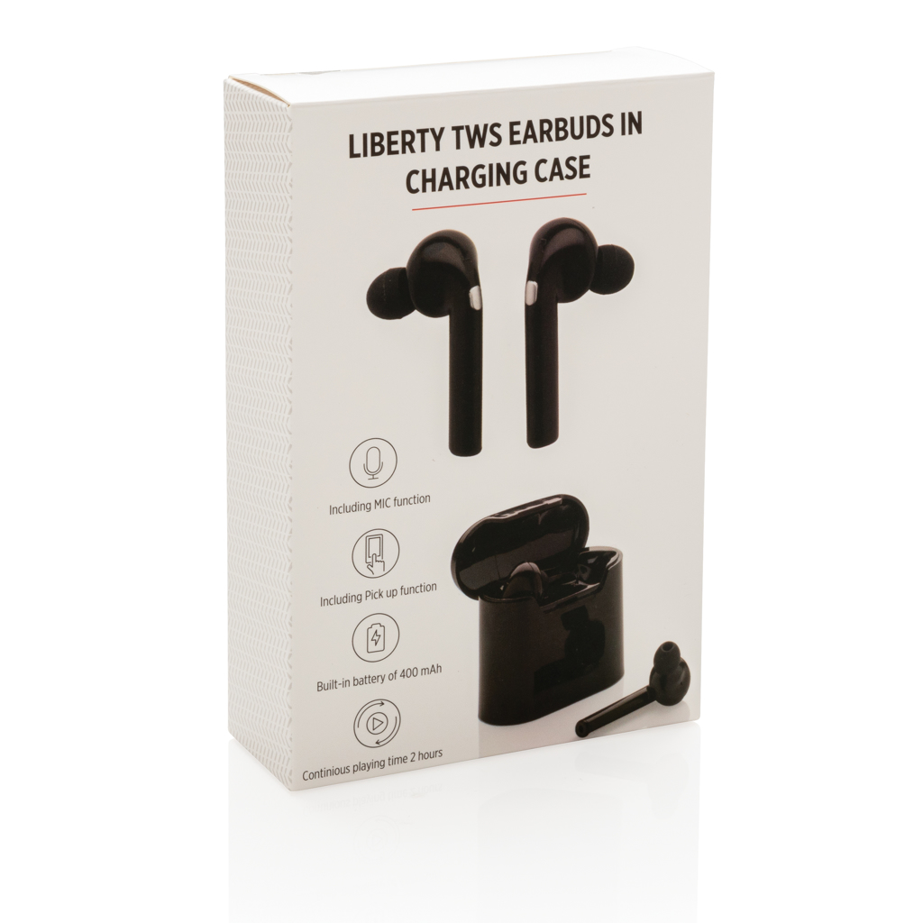 Liberty kabellose Kopfhörer in Ladebox