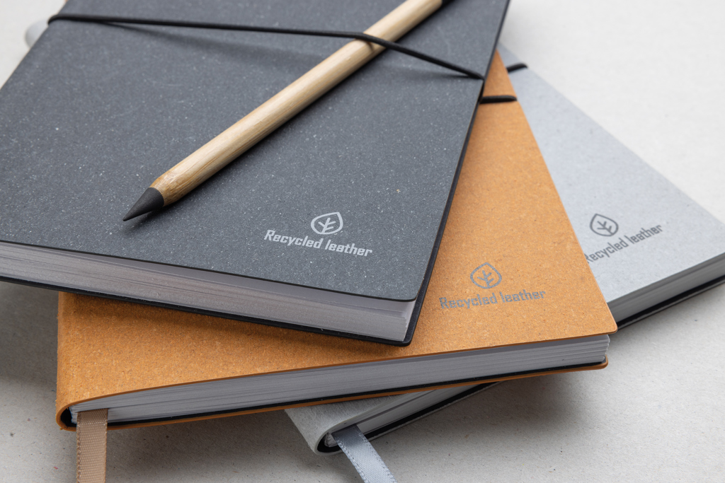 A5 Notizbuch aus GRS recyceltem Leder