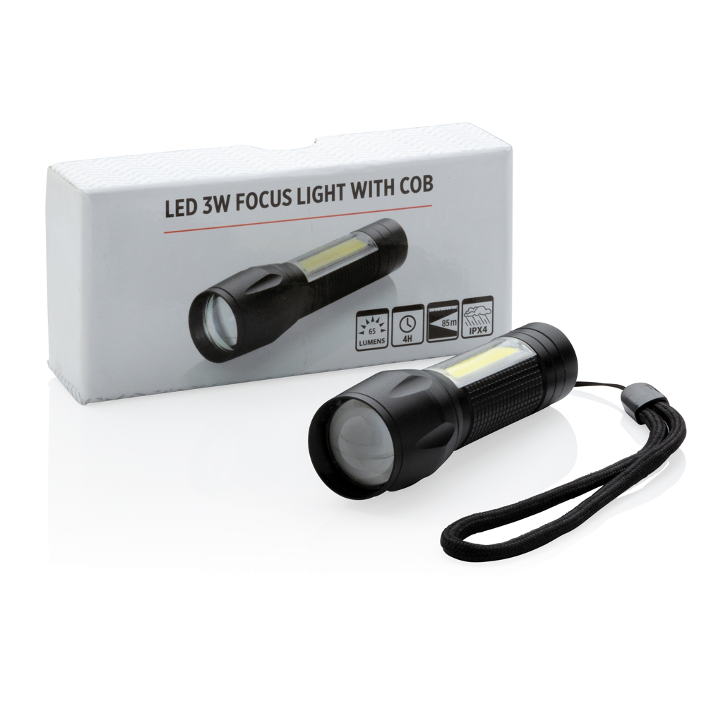 Fokussierbare 3W LED Leuchte mit COB