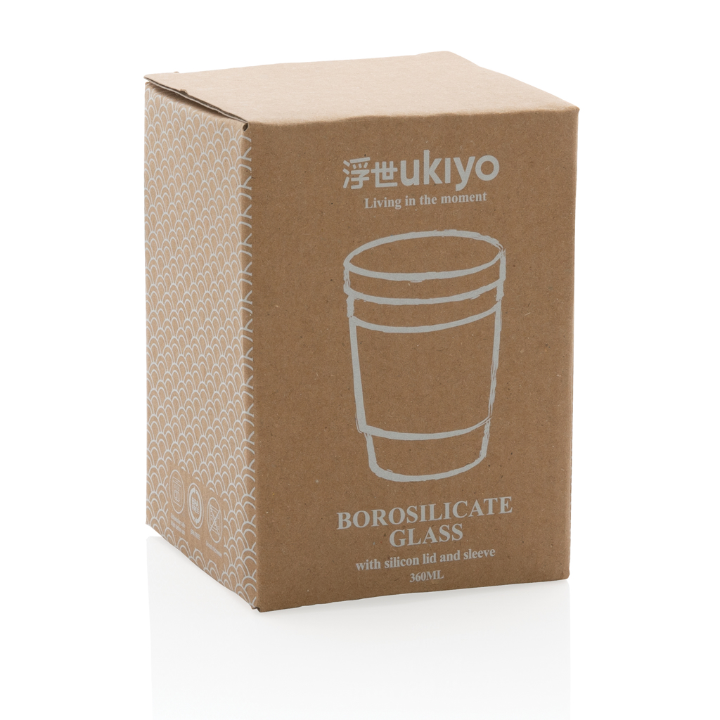 Ukiyo Borosilikatglas mit Silikondeckel & Sleeve