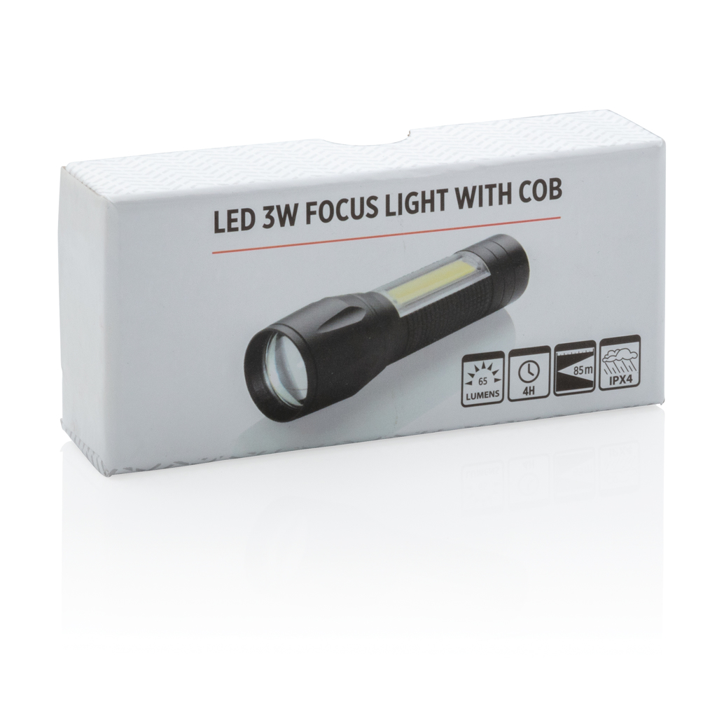 Fokussierbare 3W LED Leuchte mit COB