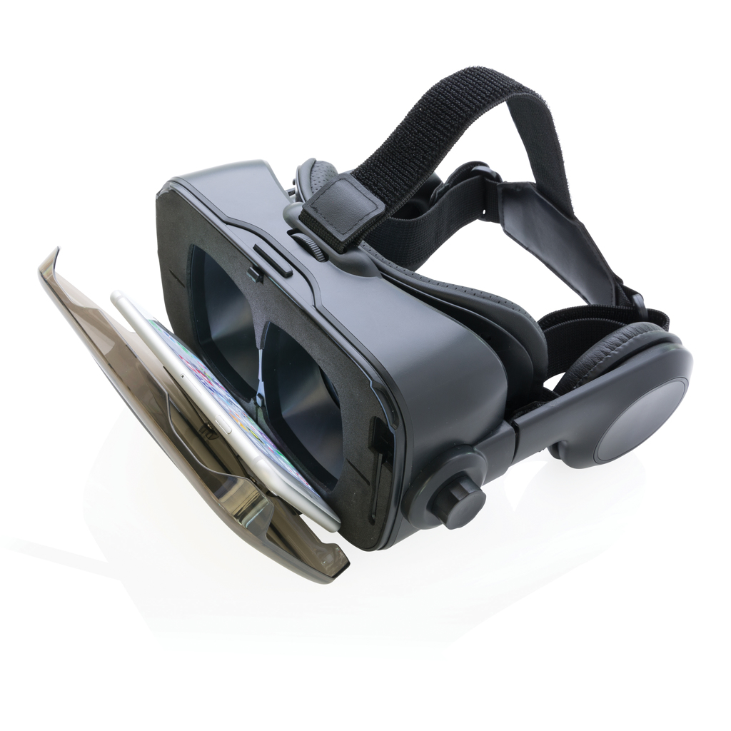 VR-Brille mit integriertem Kopfhörer VR-Brille mit integriertem Kopfhörer